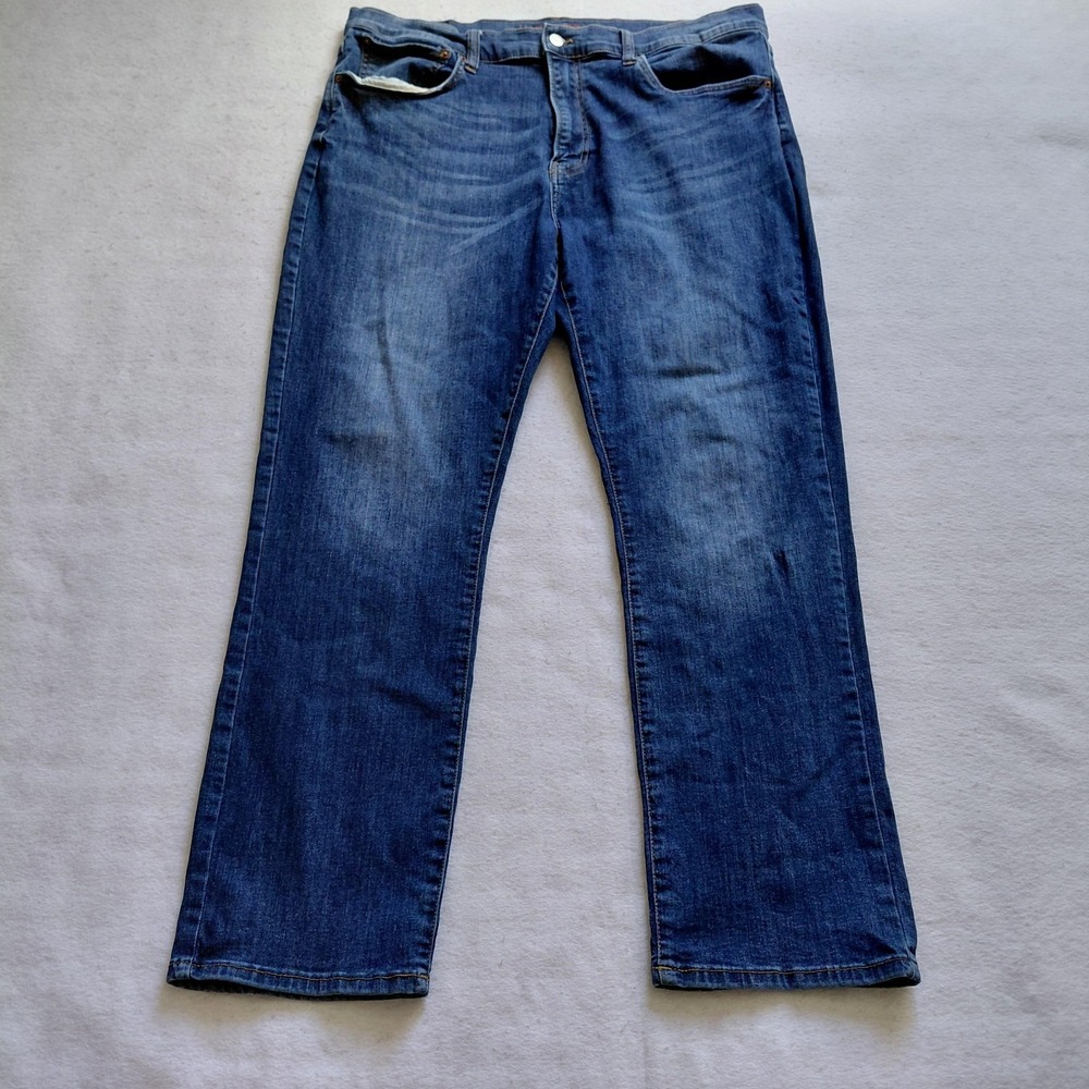 Lucky Brand Jeans Mens Medium Blue Denim Size 38x32 Logo Classic Vintage